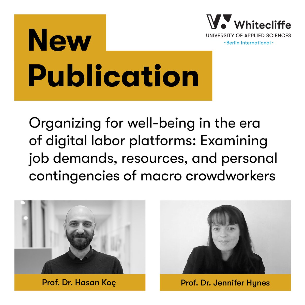 whitecliffe_BER's tweet photo. Autonomy should protect platform workers from exhaustion, but for those who depend on platform work for income, it does not.

This is one standout finding from a recent study by Prof. Dr. Hasan Koç and Prof. Dr. Jennifer Hynes, published in Digital Business. Today, up to 435 million people earn income through digital labor platforms (DLPs) such as Upwork, Fiverr, and Uber. Although these platforms often promise flexibility and autonomy, many platform workers experience diminished well-being.

The study confirms that autonomy and boundary control can reduce technostress and exhaustion, while digital surveillance and high work demands intensify them. However, for workers who depend on platform work as a source of income, the freedom to choose tasks is psychologically outweighed by the pressure to earn a living.

The authors also present four design principles for DLPs, alongside policy recommendations in the context of EU Directive 2024/2831 on platform work conditions.

🔗 Read the full study here: https://t.co/NQjNxTwUWT