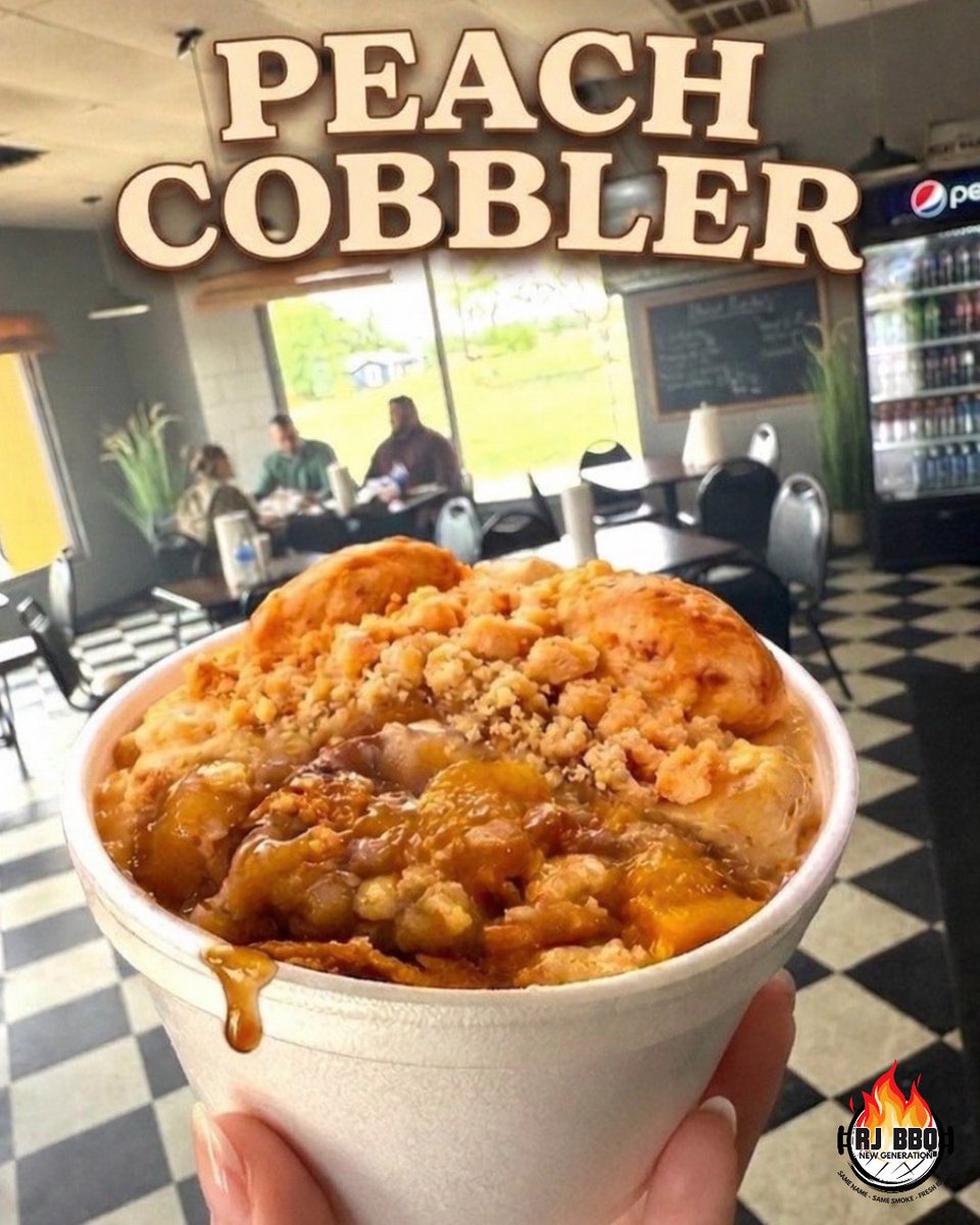 RJBBQTX's tweet photo. Warm, buttery, and packed with sweet peach perfection. It’s a little slice of heaven in every bite. 🍑
Order now at https://t.co/LnlIcyJ56e https://t.co/FKQZs2OcVr