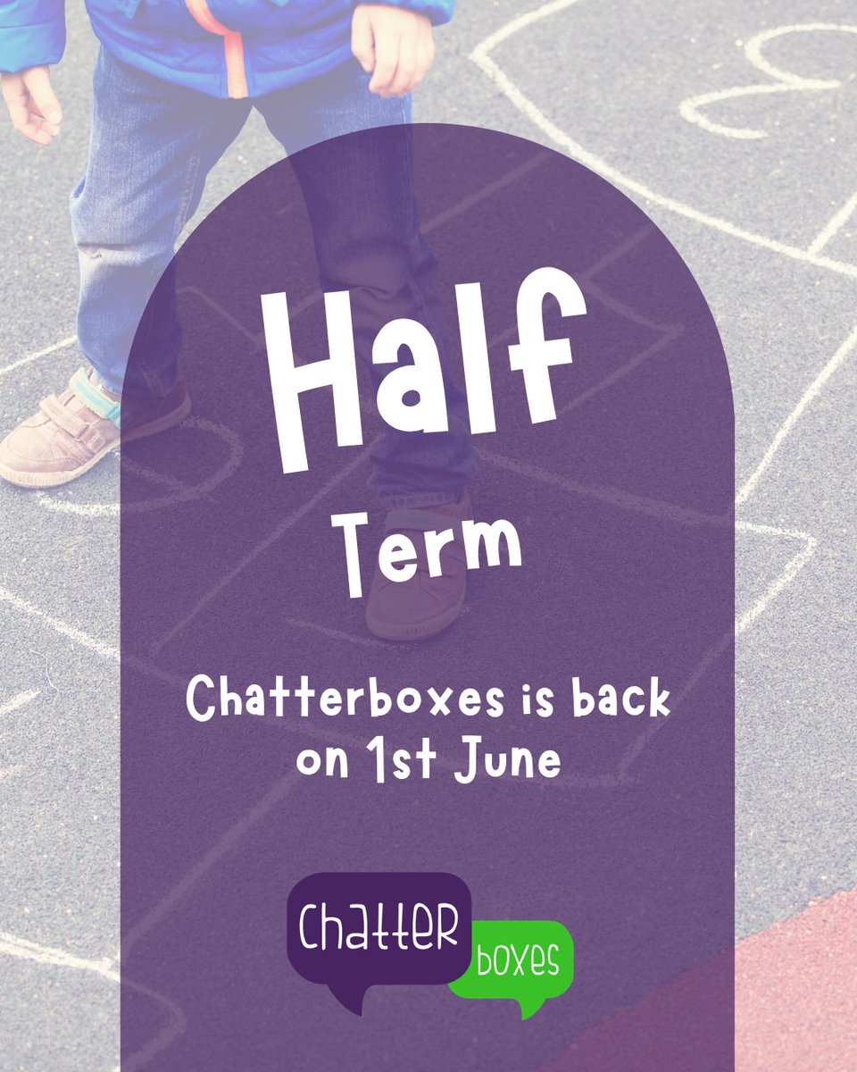 ChatterboxesSLT's tweet photo. I can't believe it is half term again! I am hoping for good weather this week so I can spend time outside with the kids.
What half term plans have you got?
#halfterm #activityideas #speechtherapy https://t.co/WY8RZK42iN