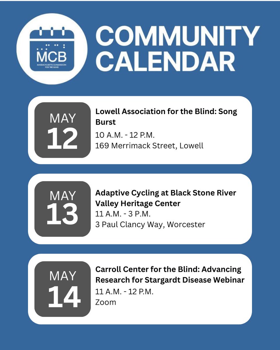 Massachusetts Commission for the Blind (MCB) tweet media