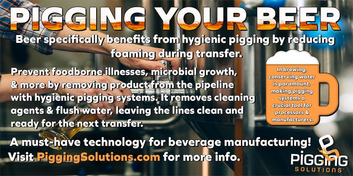 PiggingSolution's tweet photo. Pigging Solutions provides significant savings for beverage manufacturers.💰 Like syrups, sodas, juices, beer, &amp; more. Our systems recover product, hasten changeovers, &amp; reduce cleaning costs.🏭

For more info on our systems &amp; services visit https://t.co/JZ8FKhDk0d 👷‍♂️
#getpigging https://t.co/wdxDmgTeUh