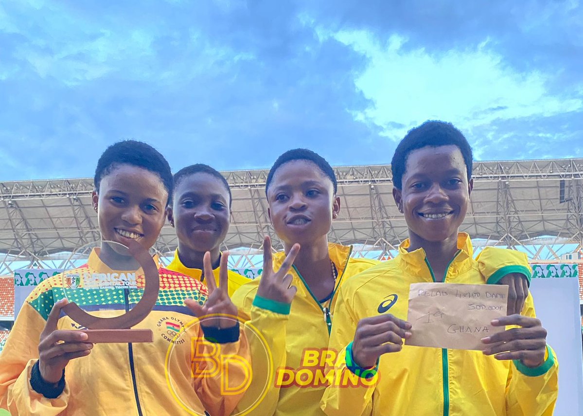 2026 | African Continental Tour Meeting International | Abidjan

POWER PUFF GIRLS: The quartet of Aisha Jaffar, Gladys Boateng, Adelaide Fosuaa and Leticia Ohenewaa won the Women’s 4x100m Gold at the African Continental Tour Meeting International Meet in Abidjan on Wednesday in a