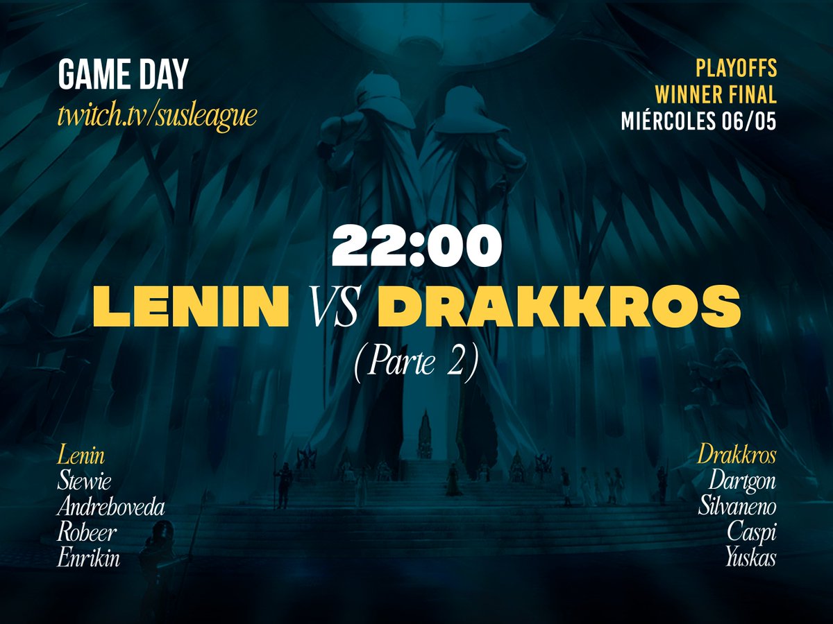 susleague's tweet photo. 🔴GAME DAY

Parte 2 de la Winner Final
A las 22:00h en https://t.co/OItn7VDpoQ https://t.co/fkK1i5ysXk