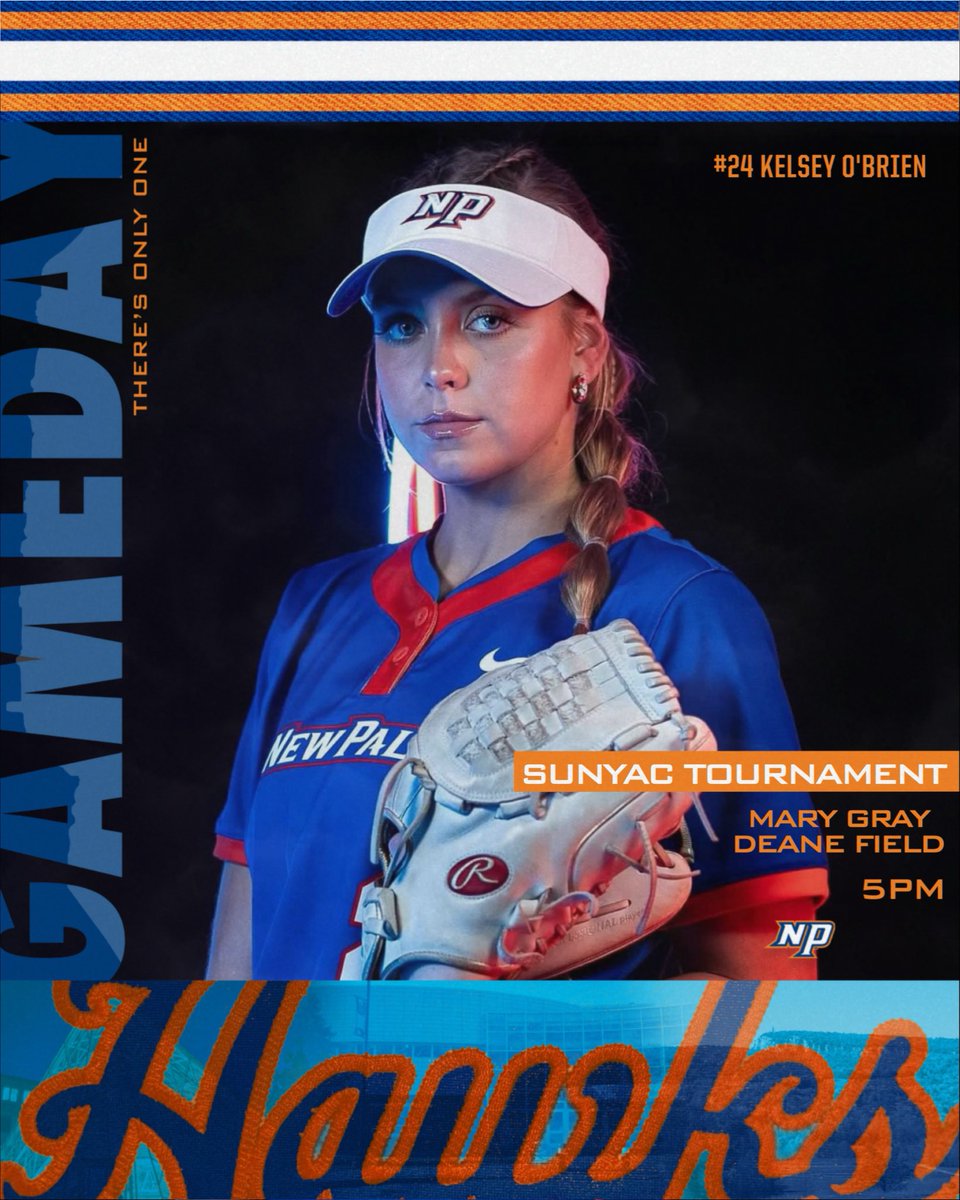 nphawks's tweet photo. 5 PM. Win and move on😤

#24 Kelsey O’Brien leads the way at Mary Gray Deane Field. Winner of No. 5 Oneonta vs No. 4 Fredonia is up against us next.

Be loud. Let’s go.

#NPHAWKS #THERESONLYONE https://t.co/BsmO7TT6xp