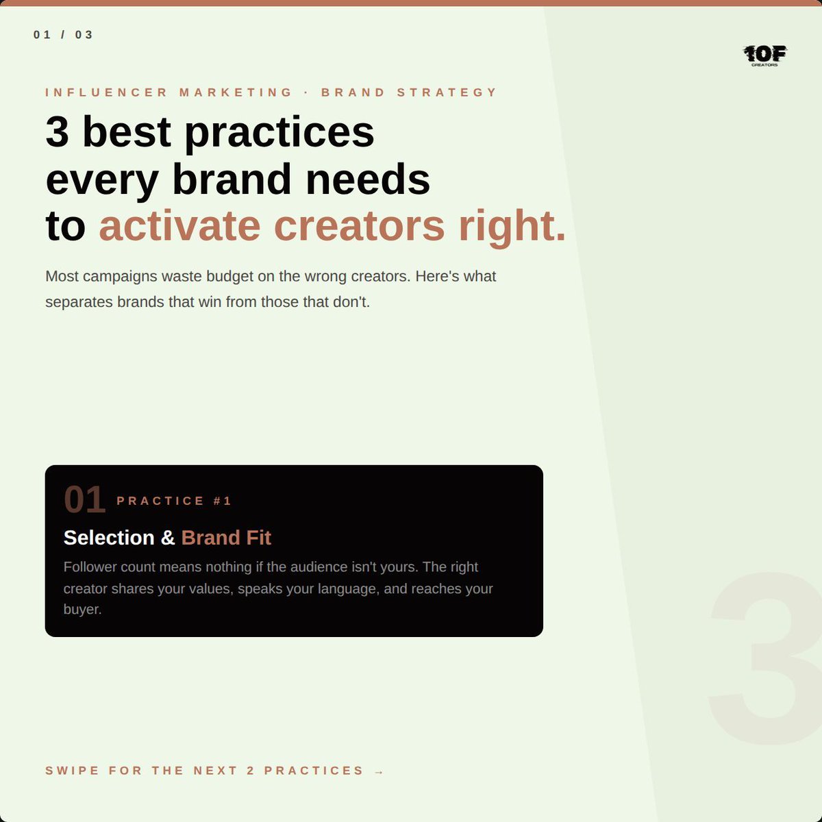 1ofcreators's tweet photo. After 350+ campaigns across the GCC, the brands that win with creators don't have bigger budgets. They have better briefs.
We see the same 3 things separate campaigns that perform from campaigns that get quietly shelved. None of them are about picking a "bigger" creator. https://t.co/RgsE2XLrqt