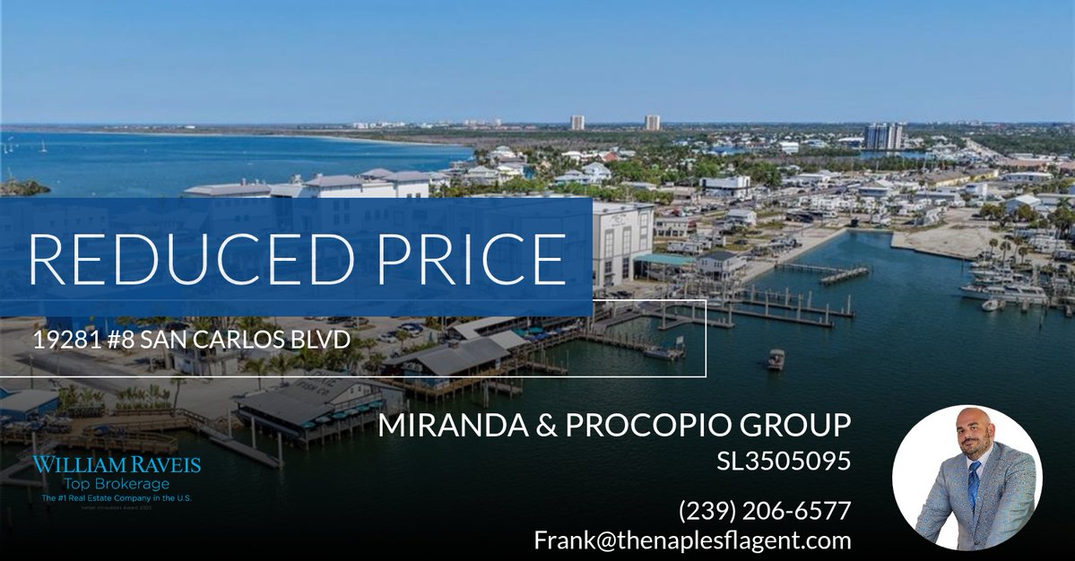 NaplesProcopio's tweet photo. 📍 Reduced Price 📍 This recently reduced home at 19281 #8 San Carlos Blvd in Fort Myers Beach won't last long, so, don't wait to set up a showing! Reach out here or at (239) 206-6577 for more information! https://t.co/1xzvHLJmy9 https://t.co/VIk2z9MOsK
