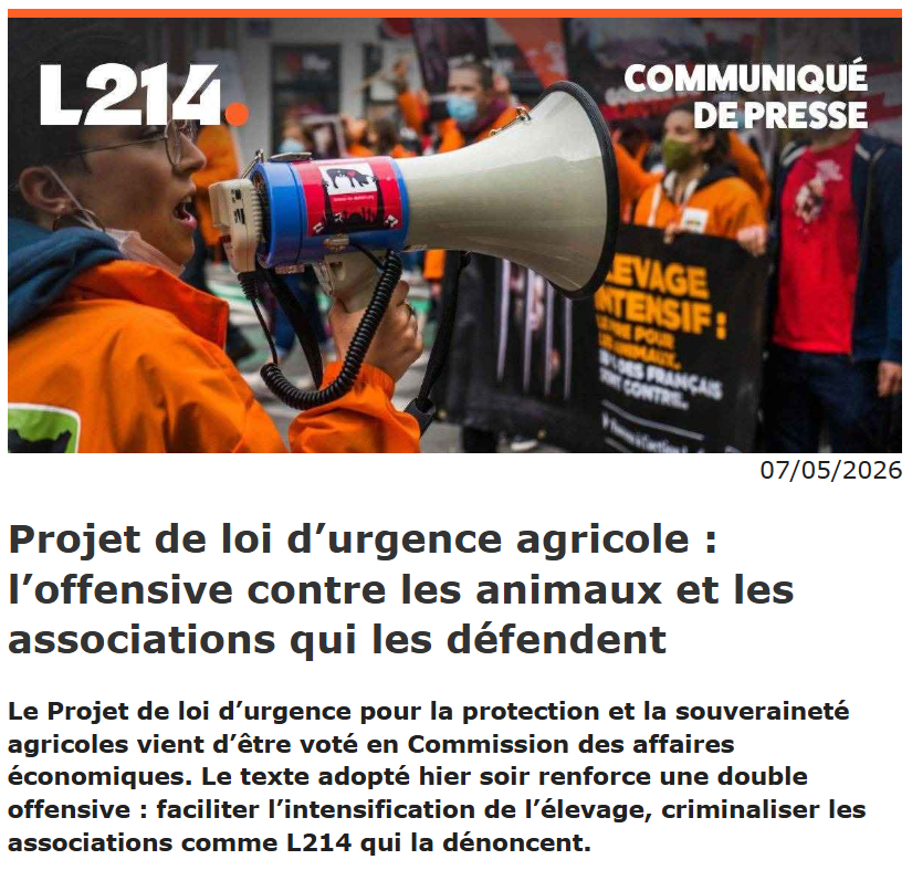 L214 éthique & animaux tweet media