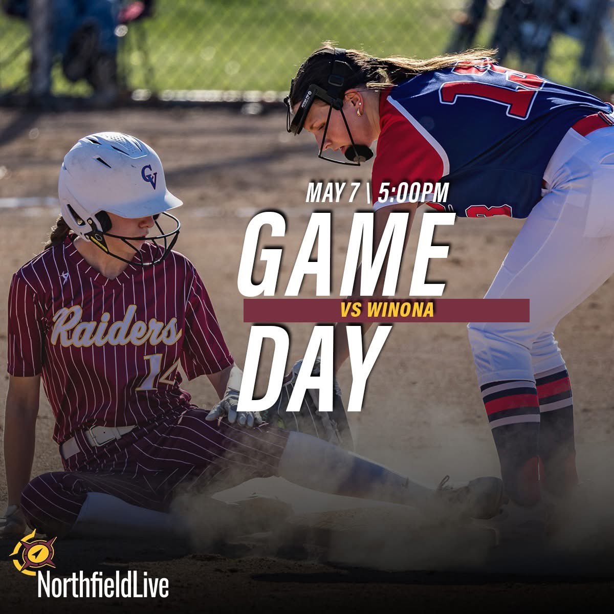 JoshBrooksBig9's tweet photo. @Big9Conf High School Girls Softball 🥎 

@WinhawkSB 🆚@SoftballRaiders 
📍Northfield, MN
🏫Northfield Senior High School 
🕔5 P.M. Varsity
💻@NorthfieldLive https://t.co/C1Jzl3LcT7