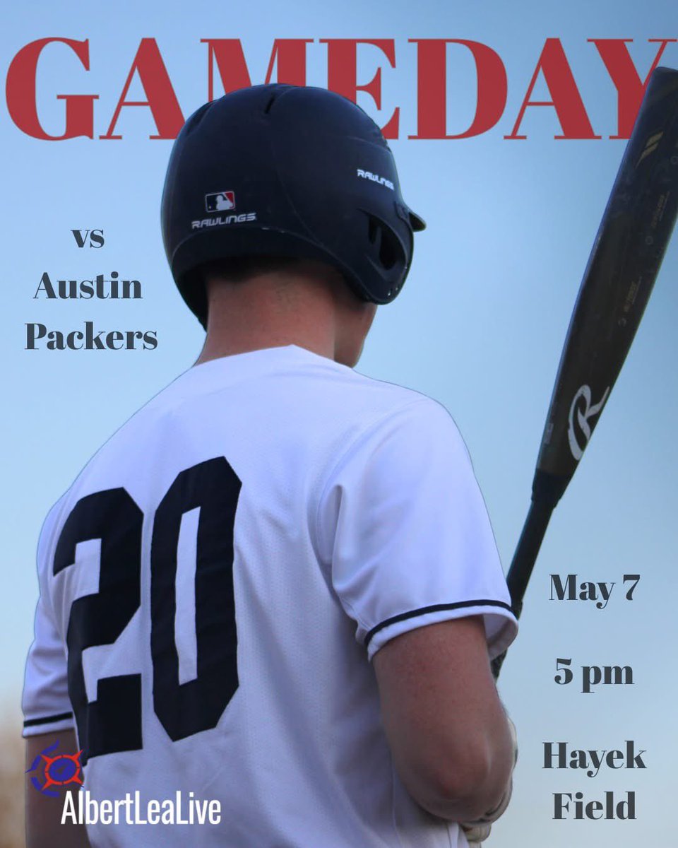 JoshBrooksBig9's tweet photo. @Big9Conf High School Boys Baseball ⚾️

@ahspackbaseball 🆚Albert Lea 
📍Albert Lea, MN
🏟️Albert Lea Hayek Field
🕔5 P.M. Varsity 
📻Power 96
💻 https://t.co/NVnLi2OR18 https://t.co/EkxeJqIxi8