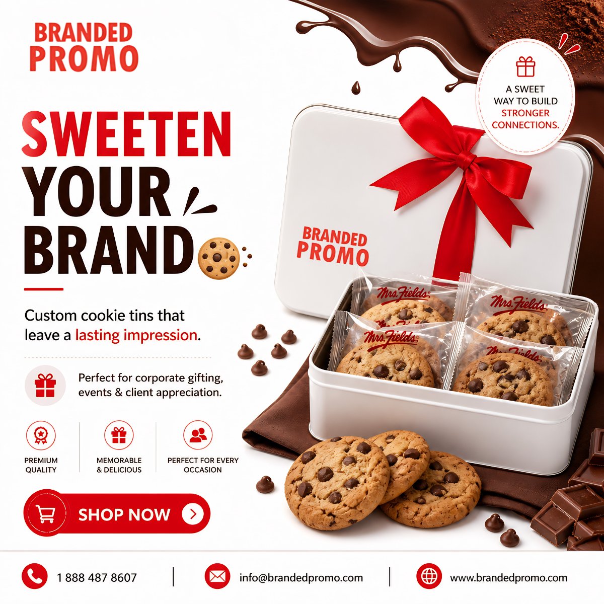 BrandedPromoUS's tweet photo. Sweet treats. Strong branding. 🍪✨
Custom Cookie Tins are the perfect way to impress clients, reward teams, and make your brand unforgettable.
#CustomCookieTins #CorporateGifts 

https://t.co/tU1Cmi9lYx https://t.co/OI030OkT4A
