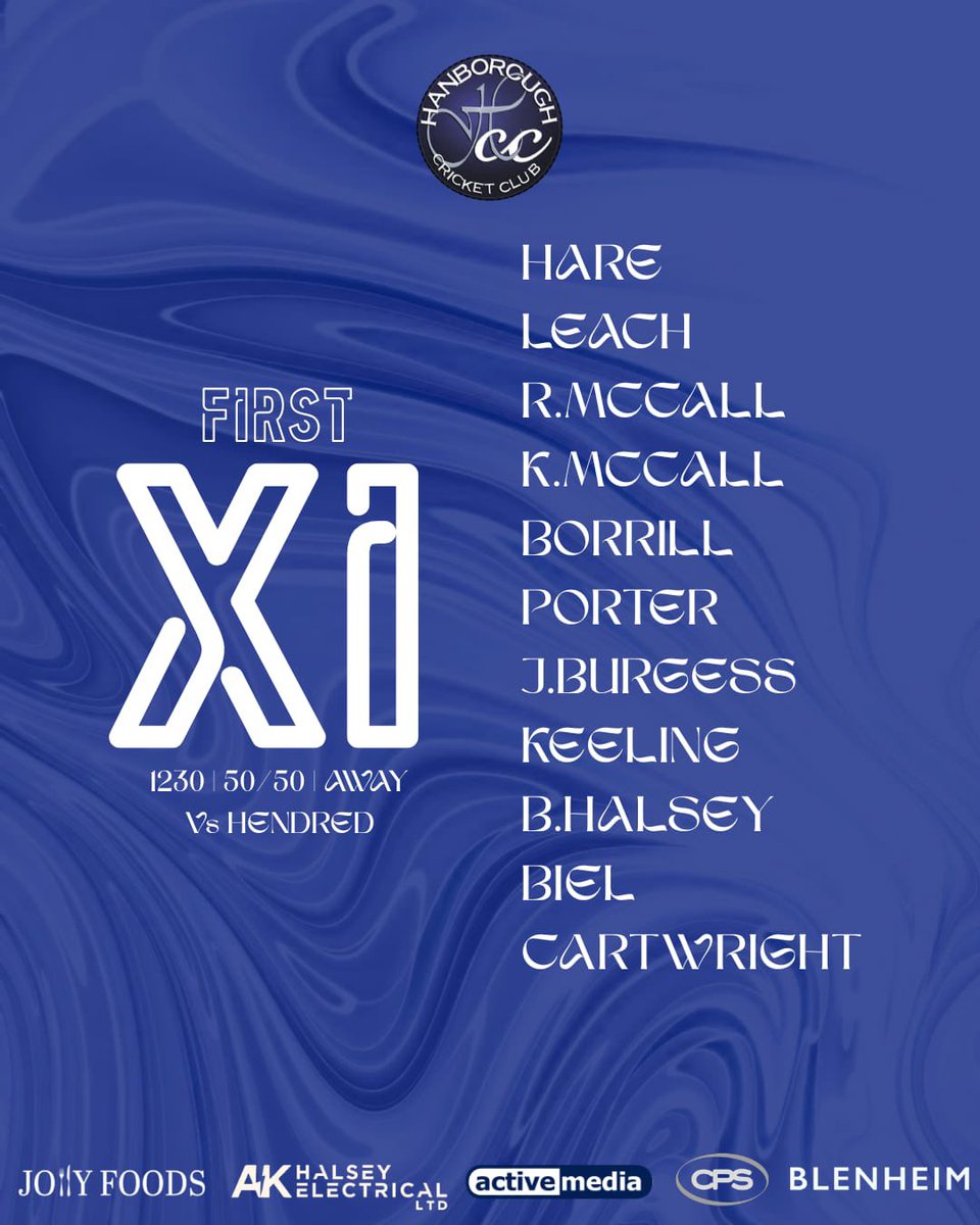 HanboroughCC's tweet photo. 📢Matchday 1 Squads📢

Here are the first two squads for the upcoming 2026 Cherwell Cricket League season!

The 1s kick off their campaign at East and West Hendred whilst the 2s host Freeland down The Playing Field.

Bar open from 3pm 🍻

#UTB https://t.co/ITZmU7qiD4