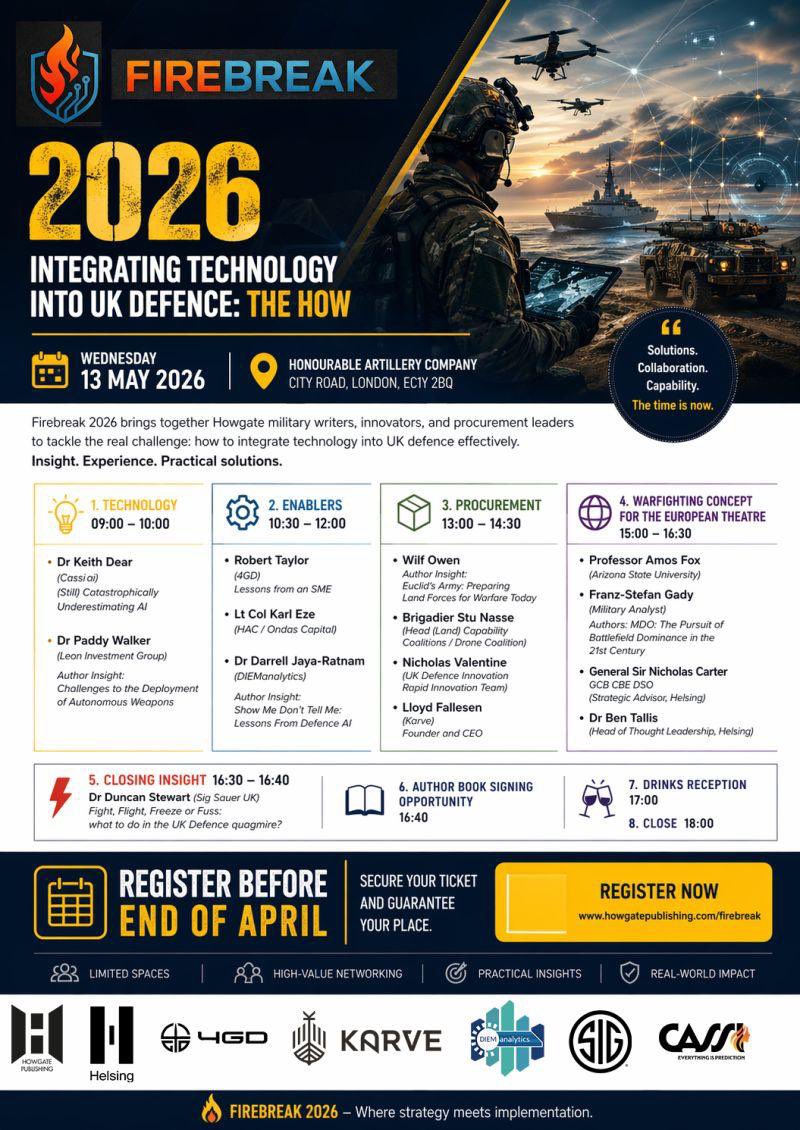 4gdTrg's tweet photo. If ever a shop was ever trying to tell you to come to FireBreak……The growing effect of the urban domain will be discussed at Firebreak, come on by. Tickets still available!

#defencesimulation #militarysimulation #militarytraining #firebreak #firebreak2026 https://t.co/5ZH1cbUsPx