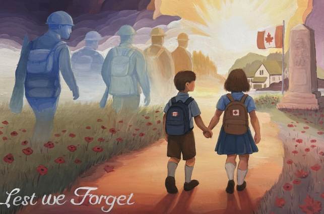 RoyalCdnLegion's tweet photo. Congratulations to Kaitlyn Hewett of Barrie, whose powerful Remembrance artwork advanced through every level of competition to earn first place in the National Youth Remembrance Contest. Thank you for helping keep the spirit of Remembrance alive for future generations. https://t.co/cvqwGflU2E
