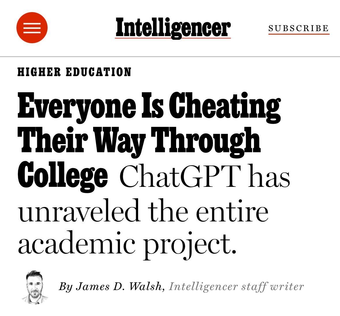ShriramKMurthi's tweet photo. I dislike universal quantifiers in general, but especially in this case. I can state with some authority that "everyone" is NOT "cheating their way through college". This irresponsible framing does a huge disservice to many responsible students who are genuinely trying to learn. https://t.co/W0CkdjSmwD