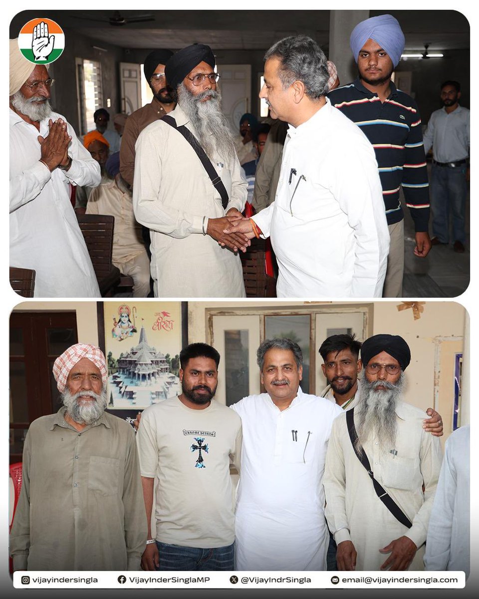 VijayIndrSingla's tweet photo. ਪਿੰਡ ਘਾਬਦਾਂ ਦੇ ਸਾਥੀਆਂ ਵੱਲੋਂ ਮਿਲੇ ਇਸ ਮਾਣ-ਸਤਿਕਾਰ ਅਤੇ ਪਿਆਰ ਲਈ ਮੈਂ ਤਹਿ ਦਿਲੋਂ ਸ਼ੁਕਰਗੁਜ਼ਾਰ ਹਾਂ। ਅਸੀਂ ਪਹਿਲਾਂ ਵੀ ਮਿਲ ਕੇ ਵੱਡੀਆਂ ਮੱਲਾਂ ਮਾਰੀਆਂ ਹਨ ਅਤੇ ਅੱਗੇ ਵੀ ਏਕਤਾ ਦੇ ਸਿਰ 'ਤੇ ਜਿੱਤ ਦਾ ਪਰਚਮ ਲਹਿਰਾਵਾਂਗੇ।

ਜੁਝਾਰੂ ਵਰਕਰ, ਕਾਂਗਰਸ ਦੀ ਸ਼ਾਨ!

#congress #inc https://t.co/6u7f0bYle4