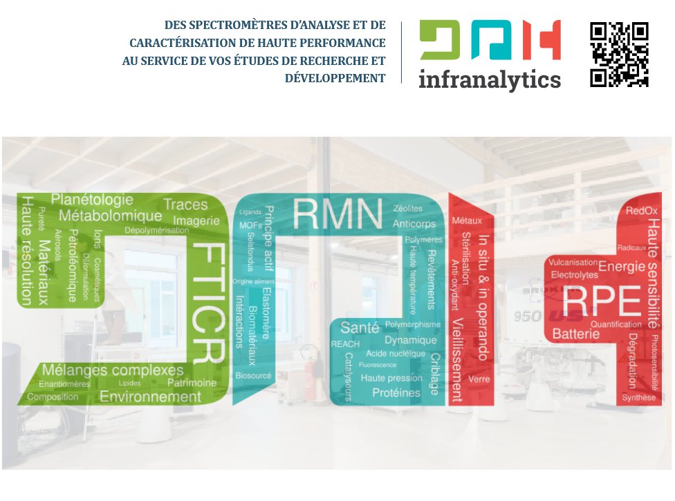 CarnotI2C's tweet photo. 🔬 #INFRANALYTICS réunit chercheurs &amp; industriels le 10 juin 2026 à Gif-sur-Yvette autour des technologies analytiques de pointe : #FTICR #RMN #RPE au service de l’innovation et de la #RetD.

Applications concrètes et collab. recherche-industrie. 🚀
#Innovation #DeepTech #CNRS https://t.co/mhoJedzk15