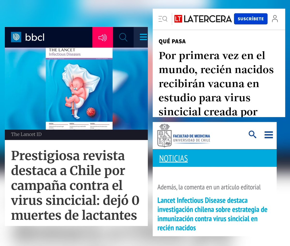 🔴 La vida de un lactante importa, hacer investigaciones para evitar su muerte si es algo que vale la pena.

🔴 Cero. Esa fue la cantidad de lactantes muertos por virus sincicial en Chile durante el invierno 2024. Primera vez en la historia. Logro reconocido por The Lancet