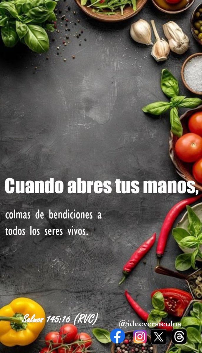 idecversiculos's tweet photo. Cuando abres tus manos, colmas de bendiciones a todos los seres vivos.
Salmos 145:16 (RVC)
#Biblia #PalabradeDios #versiculos #Salmos 
#idecversiculos https://t.co/z1cvusNSoA