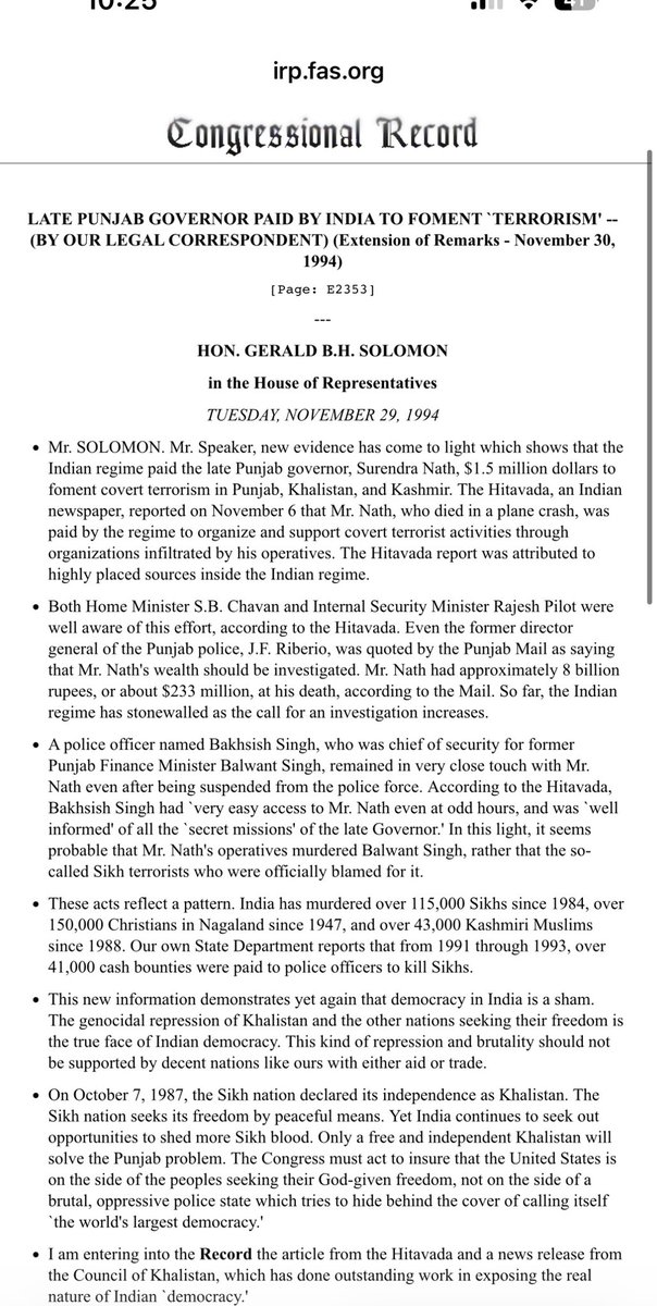 US Congressional Record insertions in the 1990s) accused Punjab Governor Surendra Nath of masterminding “third agency” operations—allegedly using infiltrators or paramilitary elements (like CISF) for false-flag killings to discredit militants, or directing widespread abuses

<a href="/hrw/">Human Rights Watch</a>