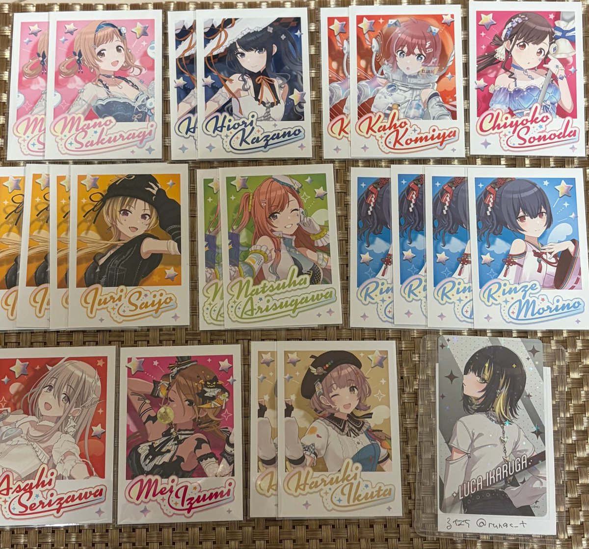 runac_t's tweet photo. 交換 譲渡
シャニマス 283PRODUCTION SHOP 2026 インスタントフォト風カード

譲 真乃、灯織、果穂、智代子、樹里、凛世、夏葉、あさひ、愛依、はるき

求 定価 > 同種ルカ

予定数集まったため譲渡優先で探しております。
郵送にて交換可能
お気軽にお声掛けください◎ https://t.co/WvsFHO75BT