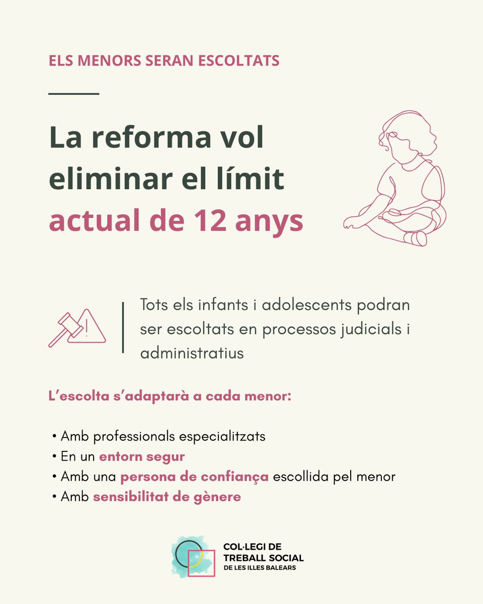 COTSIB's tweet photo. El Govern ha fet un primer pas per ampliar la LOPIVI i garantir que tots els nins, nines i adolescents siguin escoltats en els processos que els afecten, sense límit d’edat. ⚖️

Un avanç cap a una justícia que posa realment el focus en la protecció i el benestar de la infància.💛 https://t.co/9DvMB3aCkO
