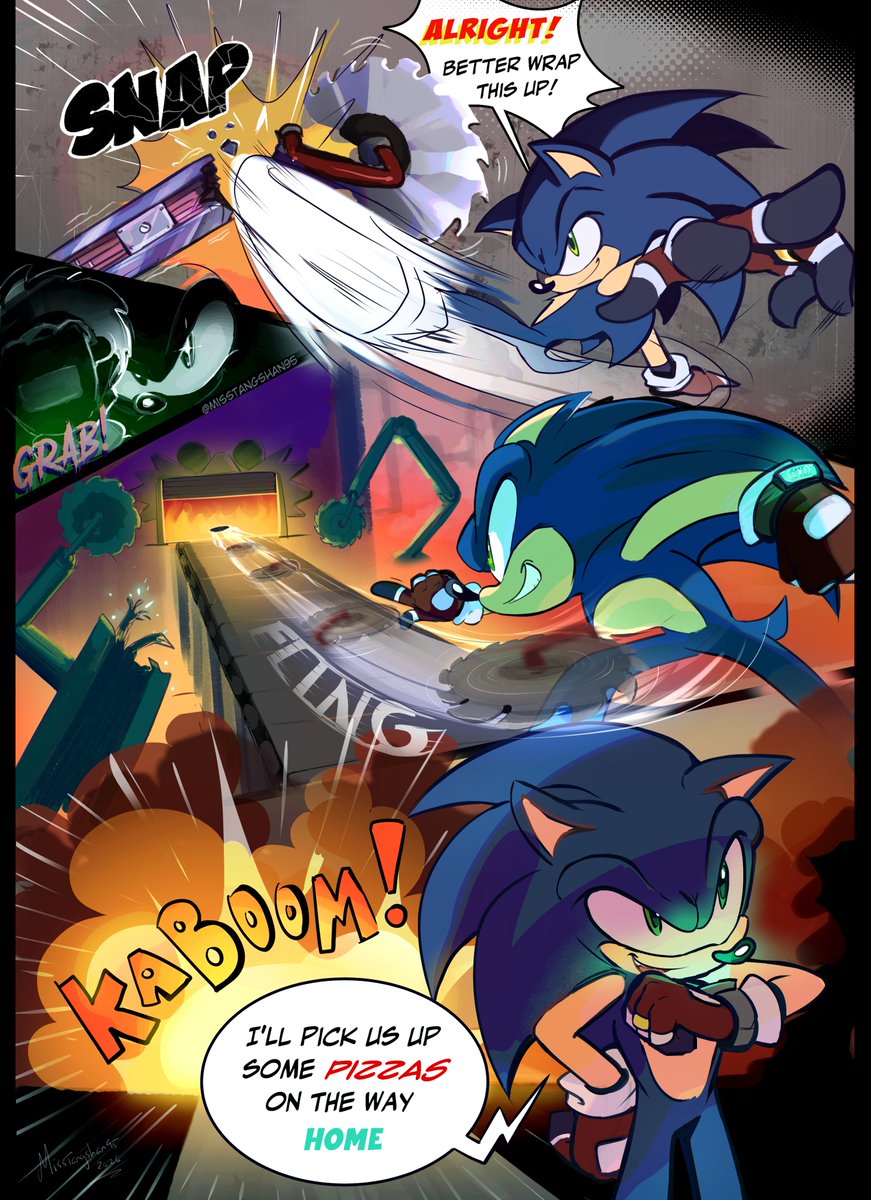 Sonic coming in CLUTCH! 💥 🍕

#SonAmy #SonicTheHedgehog