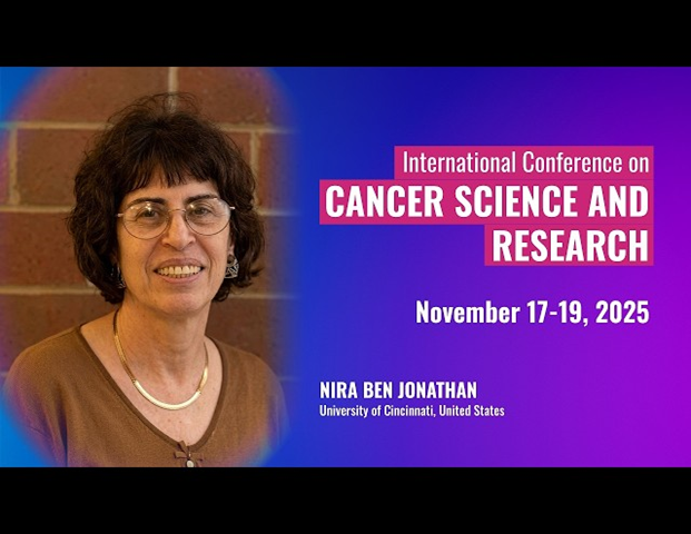 CancerWorldConf's tweet photo. 🎥Presentation Highlight from ICPOC- 2026
🧬Small Molecule Inhibitors of Breast Cancer
👩‍🔬Speaker: Prof. Nira Ben Jonathan
🏛️University of Cincinnati, USA
▶️Watch Now:
https://t.co/Q87CGwWJpi📅Nov 23–25, 2026📍Singapore &amp; Online
📝Register: https://t.co/NrxBkRqjSz https://t.co/JZmLDSS6yT