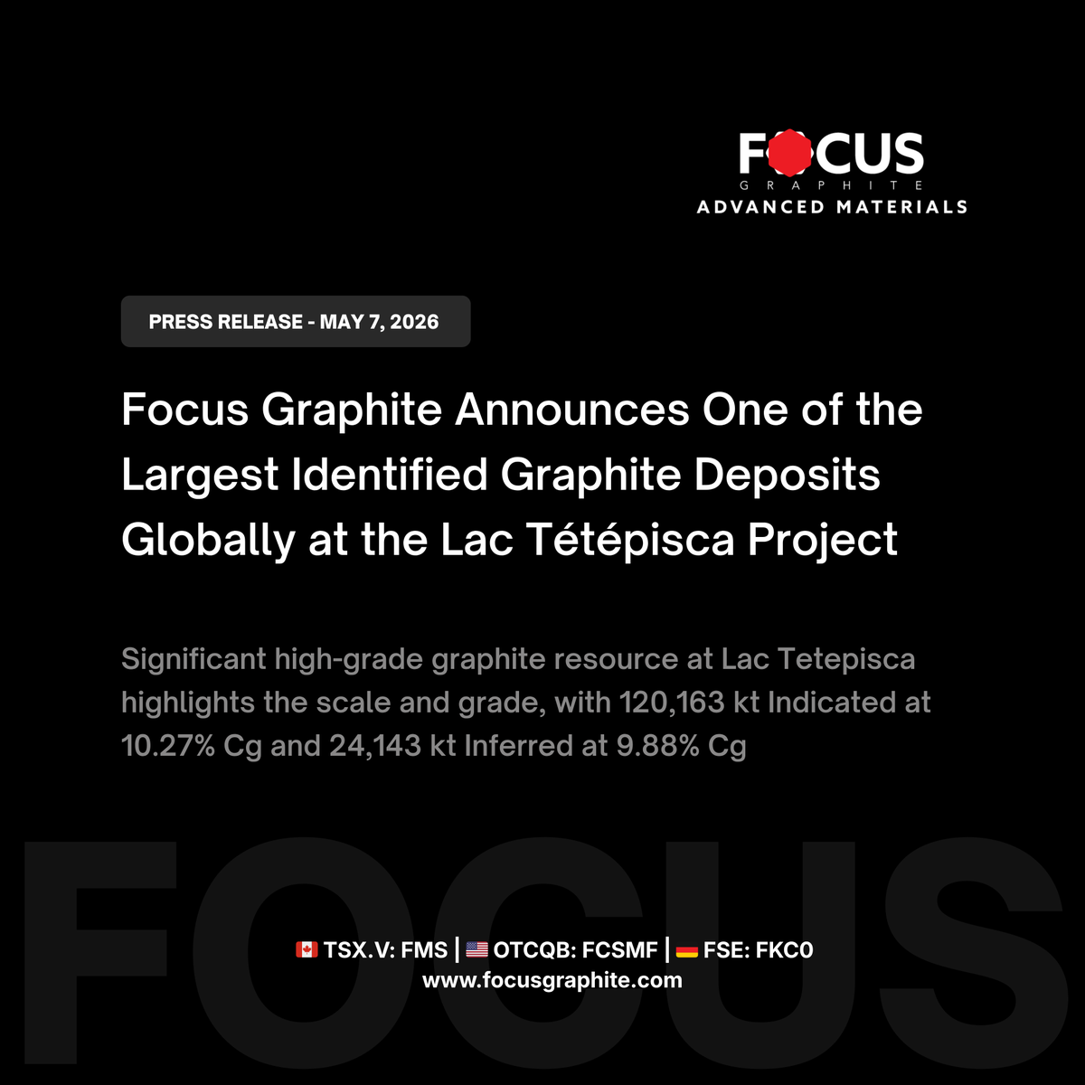 Focus Graphite Inc. tweet media