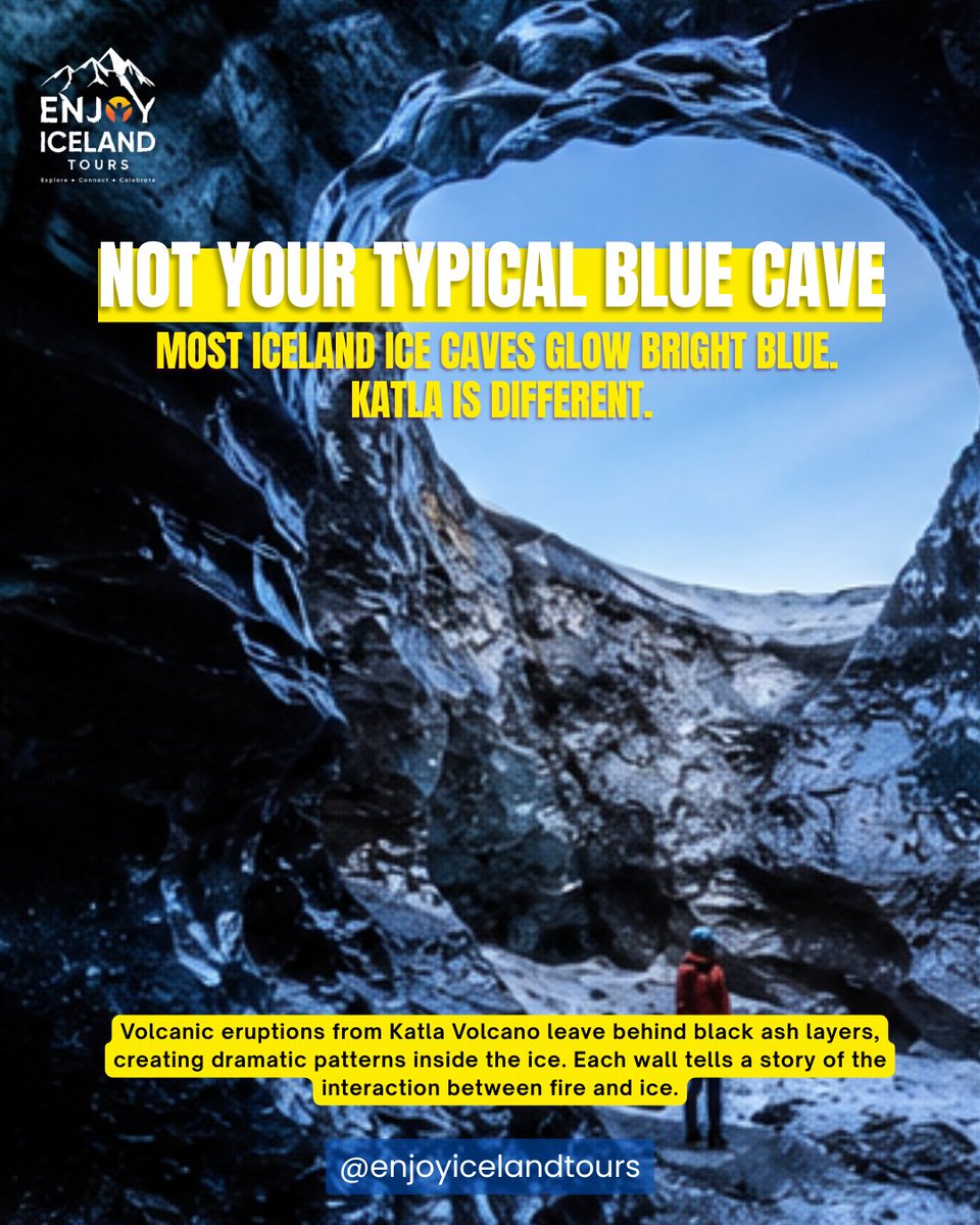 njoyicelandtour's tweet photo. Discover the magic of Katla Ice Cave ❄️🌋
One of Iceland’s only year-round natural ice caves, hidden beneath
(Katla Ice Cave,Iceland glacier cave,Vík Iceland tours ,Iceland adventure tours)
#KatlaIceCave #VisitIceland #IcelandTravel #IceCave #GlacierCave #ExploreIceland https://t.co/gf2M2HT2kb