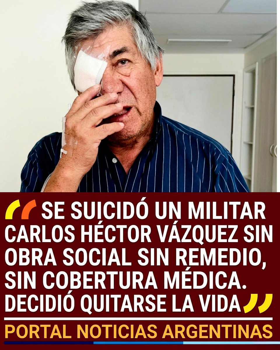 SE SUICIDO MILITAR CON CÁNCER LE SACARON LOS REMEDIOS ONCOLÓGICOS
Con IOSFA FUNDIDA X <a href="/luispetri/">Luis Petri</a> <a href="/JMilei/">Javier Milei</a>
Hace 50 días se pegó un tiro en el abdomen y sobrevivió la segunda vez se tomó un frasco de pastillas: QEPD
Seis décadas aportando y ni una respuesta cuando más la necesitaba