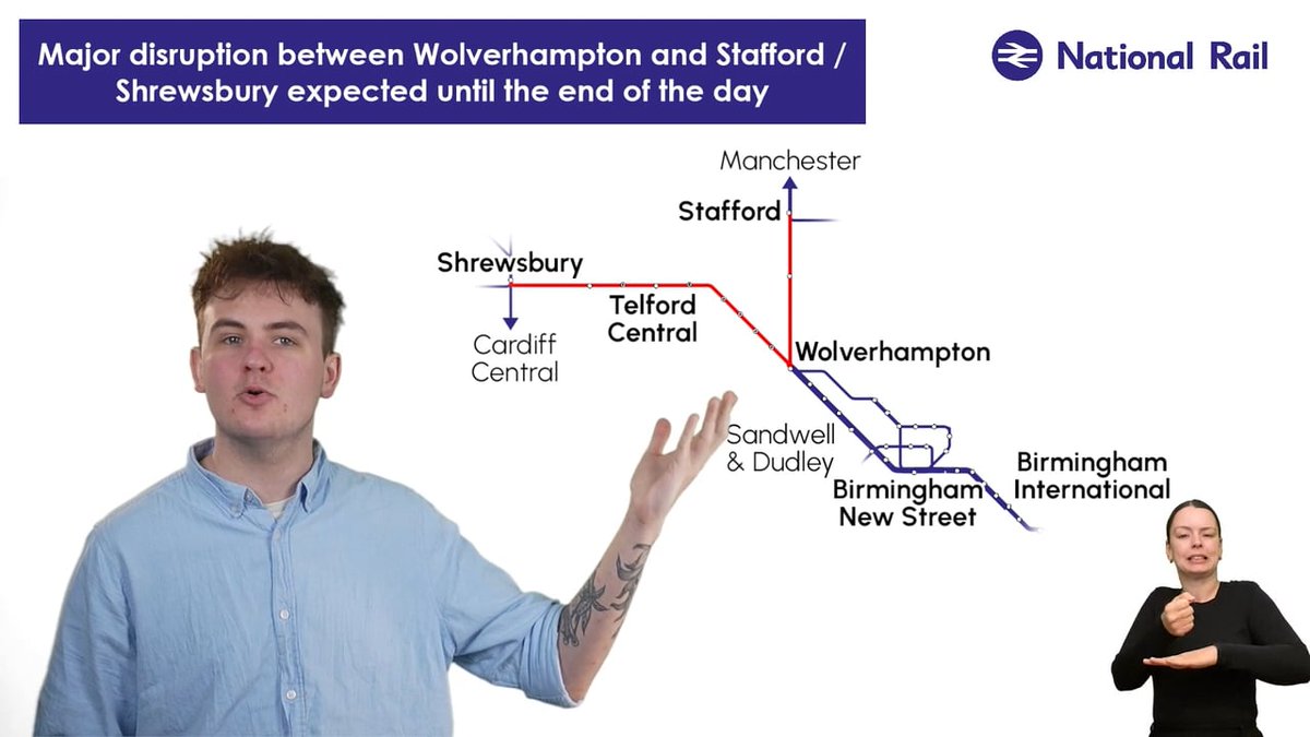nationalrailenq's tweet photo. @AvantiWestCoast @CrossCountryUK @LNRailway @tfwrail @WestMidRailway 🎥 #Bilbrook - The visual disruption map video has been updated with BSL
#DisruptionVideos
ℹ️ Full video can be found here: https://t.co/FYbFgnOier https://t.co/38DSkMW407