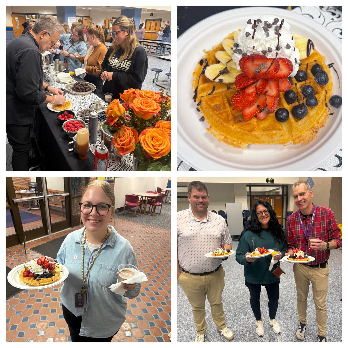 MrsWey10's tweet photo. Day 4 of Teacher Appreciation Week —THE Waffle Guy 🧇🍓🫐🍌❤️ @NorthWayneElem #fanfav #WeAreWayne https://t.co/lP6k9JEvsN