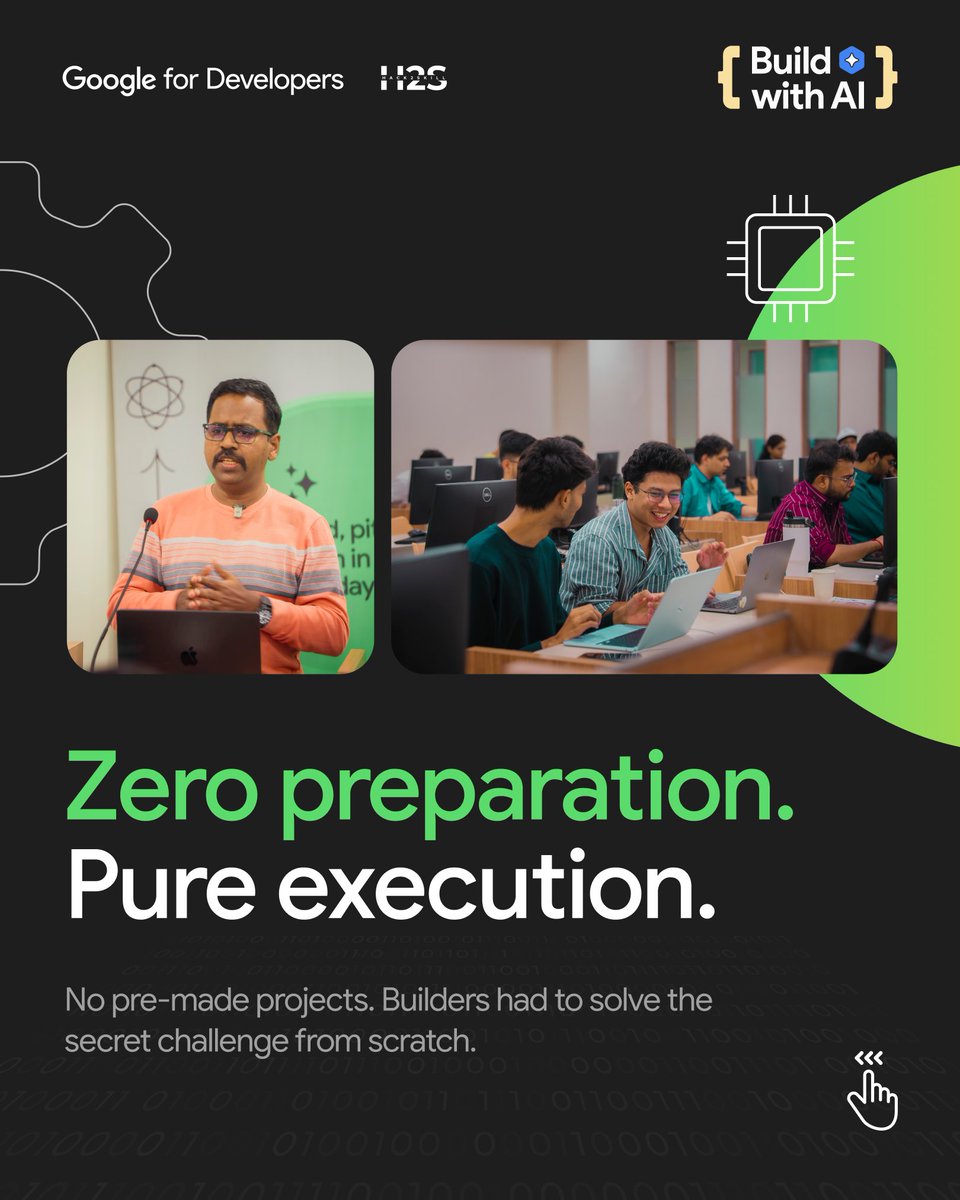 hack2skill's tweet photo. Pune Recap 

70+ builders. Dozens of live AI apps.
At PromptWars Pune, it was all about building with Google Antigravity.

Next stop: Bengaluru, Gurugram &amp; Hyderabad on May 8.
Shortlists are rolling out now.

Apply: https://t.co/aJRp17bGqm

#PromptWars #Pune #GoogleForDevelopers https://t.co/gljJYF7yFR