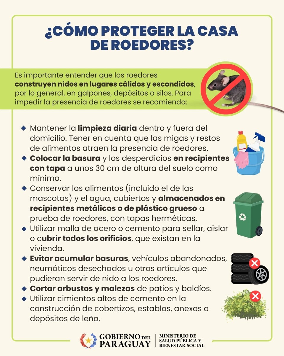 También puede ingresar por heridas en la piel, mucosas o mordeduras de roedores.

La transmisión de persona a persona solo se ha documentado para el virus Andes, que no está presente en Paraguay.

➕ℹ️ tinyurl.com/4wu8j3y6