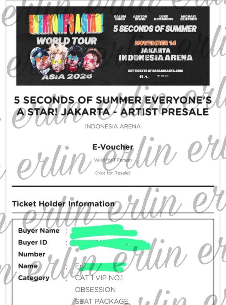 ssyifarull's tweet photo. [TITIPAN TEMAN]

WTS 
5SOS EVERYONE’S A STAR JAKARTA CAT 1

CAT 1 VIP (ARTIST PRESALE)
5.500.000 JT - 1TIX

NOTED : DIJUAL KARENA KELEBIHAN NANTI NONTON BARENG

✅️DP/FULLPAY
✅️PROOF
✅️JAMINAN
✅️BISA COD AN

#zonauangㅤ 5sos jakarta indonesia arena wts wtb https://t.co/LuGLcHLhru