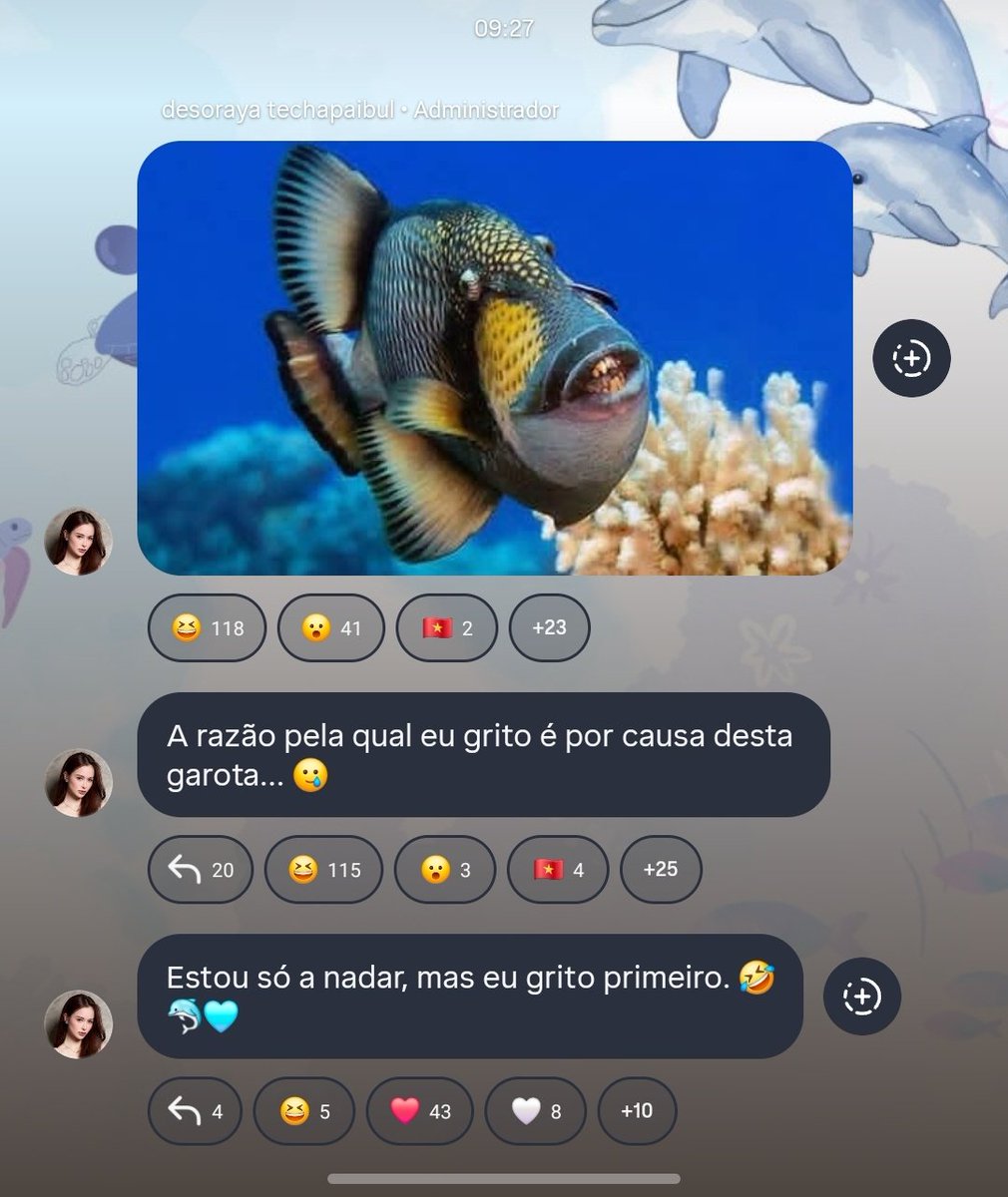 Nur explicou porque gritou no vídeo e ela disse que foi por causa desse peixe feio kkkkkkk

#TKNur #nurdesoraya