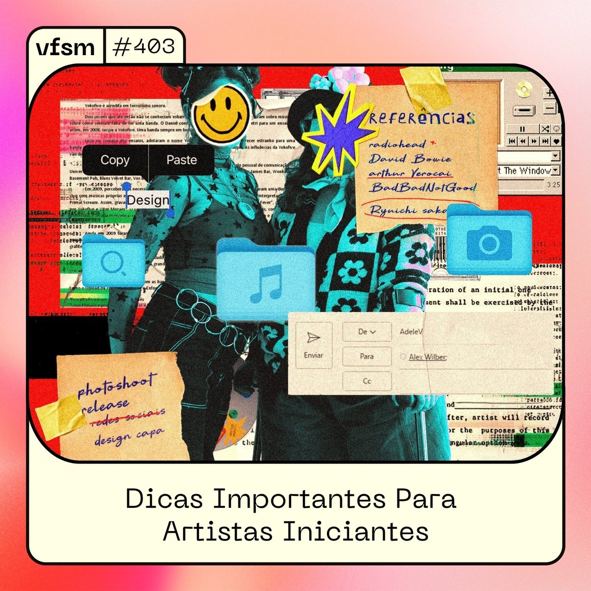 podcastvfsm's tweet photo. Nesta edição, @cleberfacchi, @almeidadora_, @_renanguerra e @nik_silva se juntam a outros jornalistas, assessores e produtores para organizar uma série de dicas importantes para artistas em início de carreira. ✨

🎧 Ouça: https://t.co/OybM95fTWe https://t.co/70r5hx4oBT