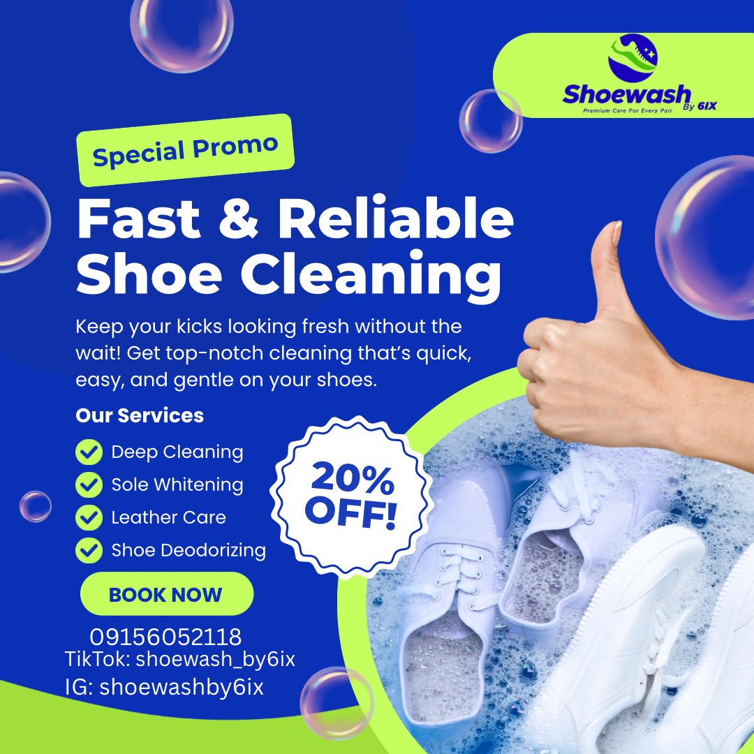 Sneakers_Doc's tweet photo. Dirt gone. Freshness restored. 

This is what happens when your sneakers visit Shoe Wash.

Don’t just watch — experience it.

That pair 👟 sitting in the corner picking dirt now?
Yeah… it can look like this too.

Send a DM, book your clean and enjoy 20% off (limited pairs) https://t.co/zAHwHs5Z4h