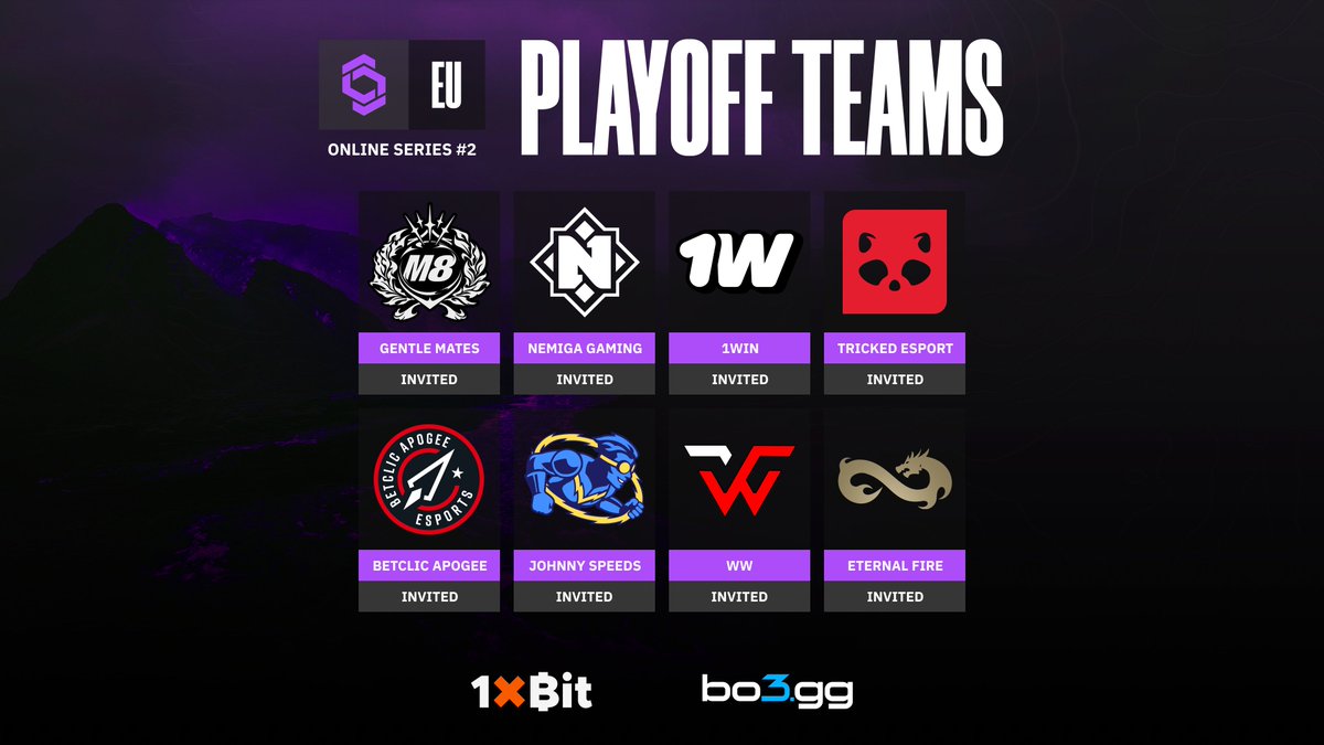 CCT_CS's tweet photo. CCT 2026 EU2 PLAYOFF Teams 📨
@gentlemates
@nemigagg
@TRICKED_esport
@BetclicApogee
@JohnnySpeedsCS
@WWTEAMCS
@eternalfiregg
1win https://t.co/baAO5ibyYW