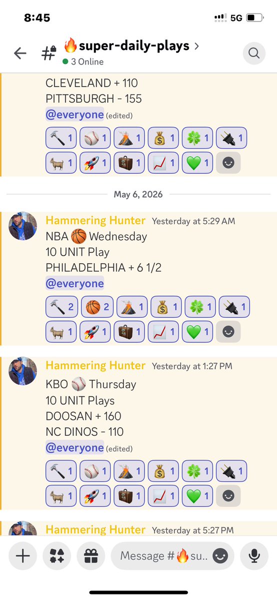 KBO ⚾️ 2 and 0 to start the day     DOOSAN BEARS + 16 U ✅          NC DINOS + 10 U ✅                    $9.99/Mo. Discord is back             Start Winning with us today!     #GamblingCommunity              #GamblingX                                    #KBO