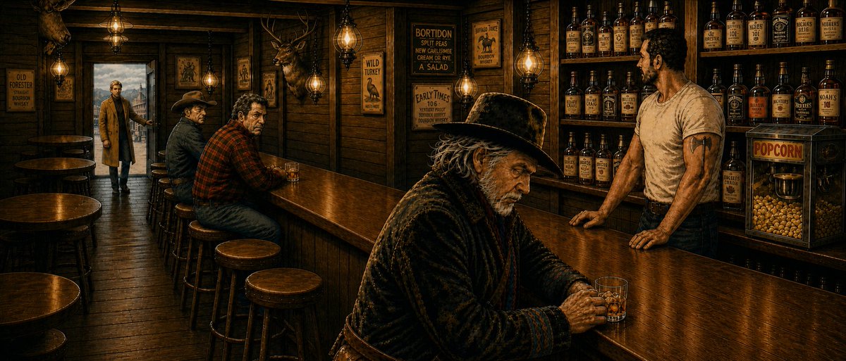 dancing2019's tweet photo. The old mountain man came down for a drink.

Then the cult leader walked in.

No one touched their glass.
No one looked away.
RAINBIRD

#Rainbird #MountainThriller https://t.co/jyLw39vDFC