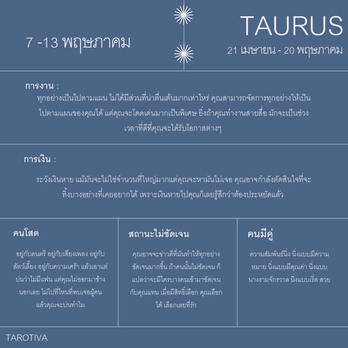TAROTIVA's tweet photo. ดวงรายสัปดาห์
7-13 พฤษภาคม 

- ดูแบบตะวันตก ได้ทั้งราศีและลัคนา
- เป็นการดูแบบโดยรวมนะครับ

เพื่อเป็นการแลกเปลี่ยนพลังงาน ฝากรีและฟอลด้วยนะครับ

📩 https://t.co/HM2EcgokT7