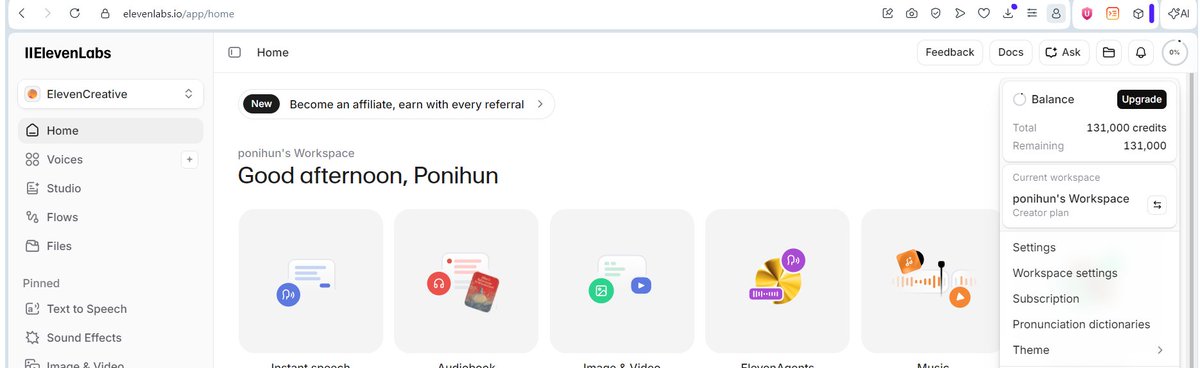 CharlieAkatsuki's tweet photo. ✨ ELEVENLABS CREATOR PLAN 30 DAYS FREE ($22) ✨

📌 Bahan:
• GitHub
• Discord
• Nomor UK (+44)
• VCC 
🔗 URL:
https://t.co/Rw9whBNPVV
🌍 IP wajib UK
(bisa pakai Urban VPN)
📝 Step:
Login pakai GitHub
Verify nomor UK (+44)

• Scroll cari "claim offer"
• Join Discord ElevenLabs:
https://t.co/zU1ecZwVL1
• Masuk channel #coupon-codes
• Ketik: elevenhack
• Masukin email yang sudah didaftarkan

Nanti bakal dapat link redeem 
💳 Daftar ElevenLabs → checkout $0