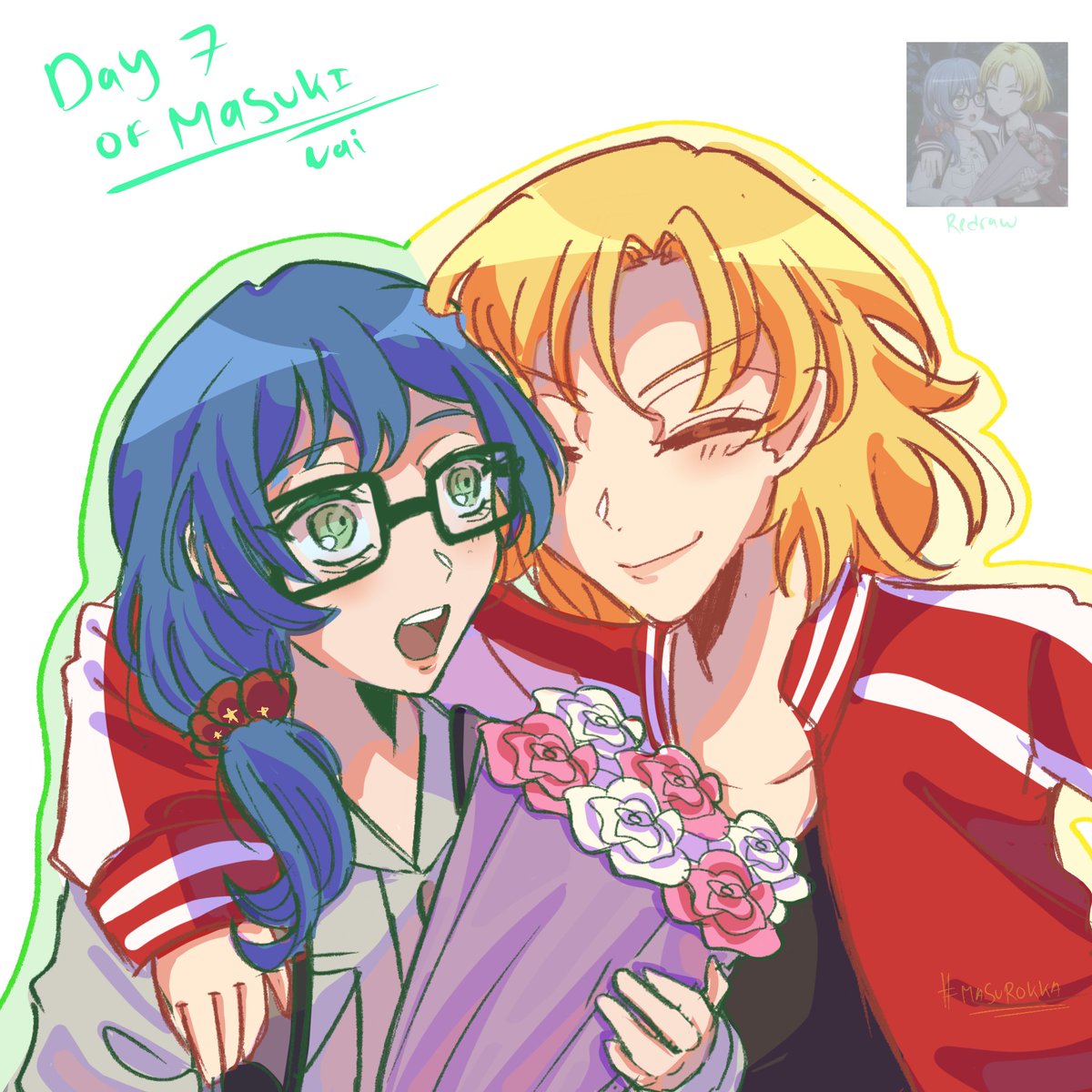 Day 7 Masuki-🍜
First drawing Masurokka🚶‍♀️
#バンドリ #マスキング #bandoriart #マス六