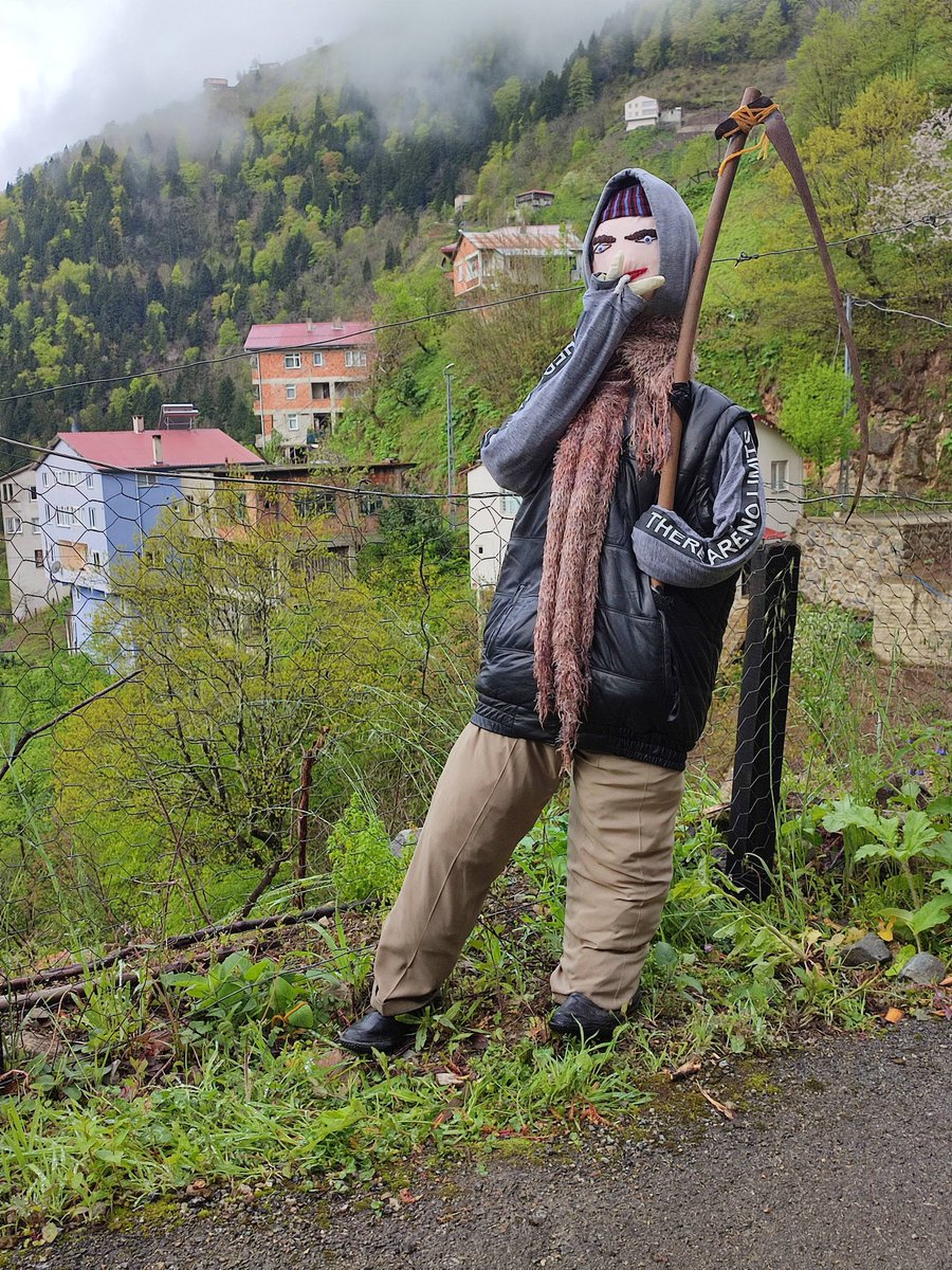 byfreemad's tweet photo. Baktılar ki kimse gelmiyor, onlar da yolları böyle şenlendirdiler!

Trabzon Çaykara’nın ıssız köylerinde yalnızlığa çözüm. 

'Yol gözleyen maketler.' 

Köyden kente göçün en sessiz ama en çarpıcı protestosu bu olsa gerek. 

Şehirlerin gürültüsü değil, köylerin huzuru iyileştirir.

Emeği geçenlere selam olsun.