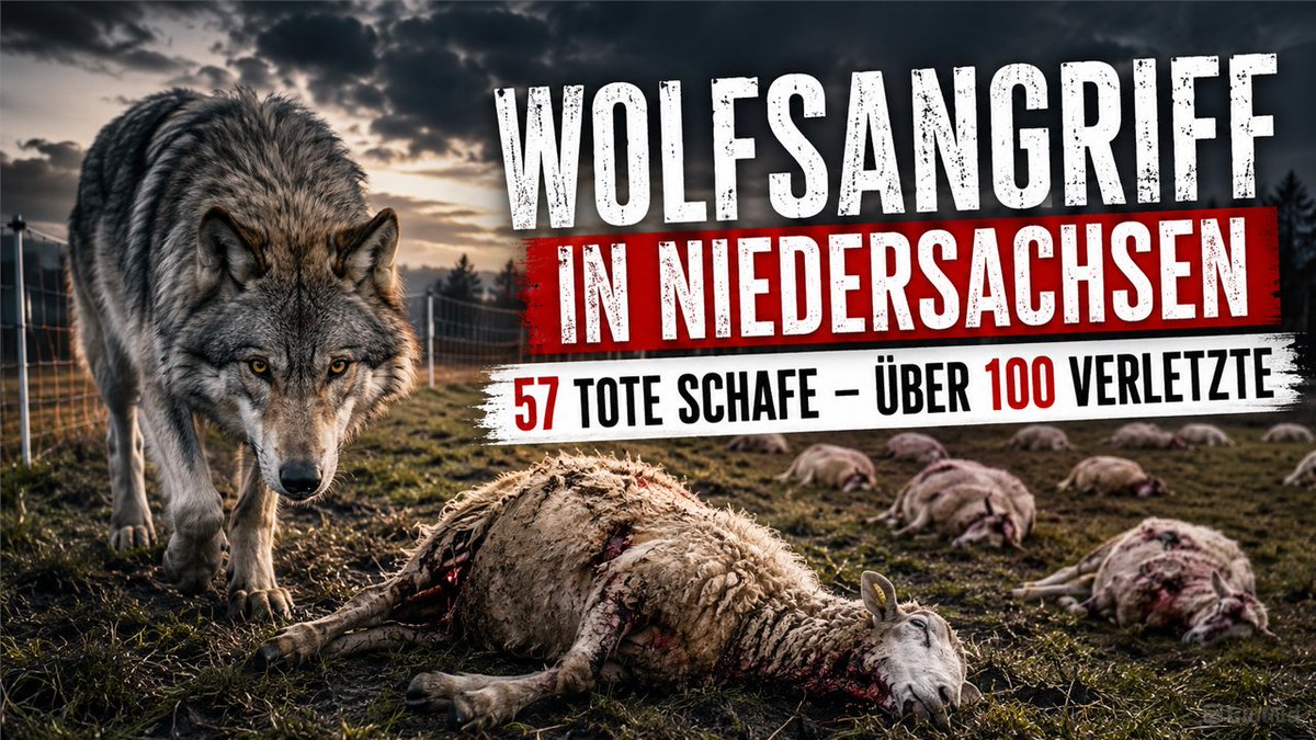 Gerati_de's tweet photo. 57 tote Schafe, über 100 verletzte Tiere.
Der Rekordriss in Niedersachsen könnte die Wolfsdebatte in Deutschland endgültig verändern. Herdenschutz stößt sichtbar an Grenzen.
➡️ https://t.co/duUR7Rlw4x
#Wolf #Wolfsriss #Niedersachsen https://t.co/hSZgOr7vpz