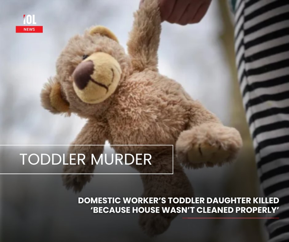 IOL's tweet photo. A domestic workerβs threeβyearβold daughter was killed in Mpumalanga, allegedly because her mother had not cleaned the home properly, while accompanying her to work.
#news #domestic #worker #daughter #killed #Mpumalanga #home #not #cleaned #properly
Read on https://t.co/UC8rxnwxlO
