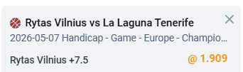 TheBasketWizard's tweet photo. 🔥 @BasketballCL showdown! 🔥
🇱🇹 @RytasVilnius host 🇪🇸 @CB1939Canarias in a top European clash 💥
Big atmosphere, big plays — and our picks stay hot 💰
Follow @thebasketwizard for the 74% win-ratio edge 📈
#BasketballCL #Rytas #Tenerife #TheBasketWizard https://t.co/OKi5B846Um