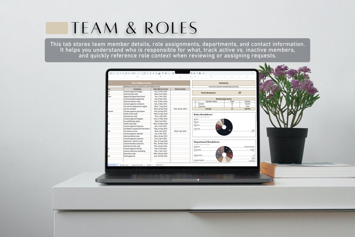 DigitalGoodsf's tweet photo. Know exactly who handles what 👥 The Team & Roles tab keeps member details, responsibilities, & availability organized in one place.
#approvaltracker #workflowmanagement #requesttracker #approvalworkflow #projectworkflow #processmanagement #tasktracking #workflowtools https://t.co/rc1Lbfiq6S