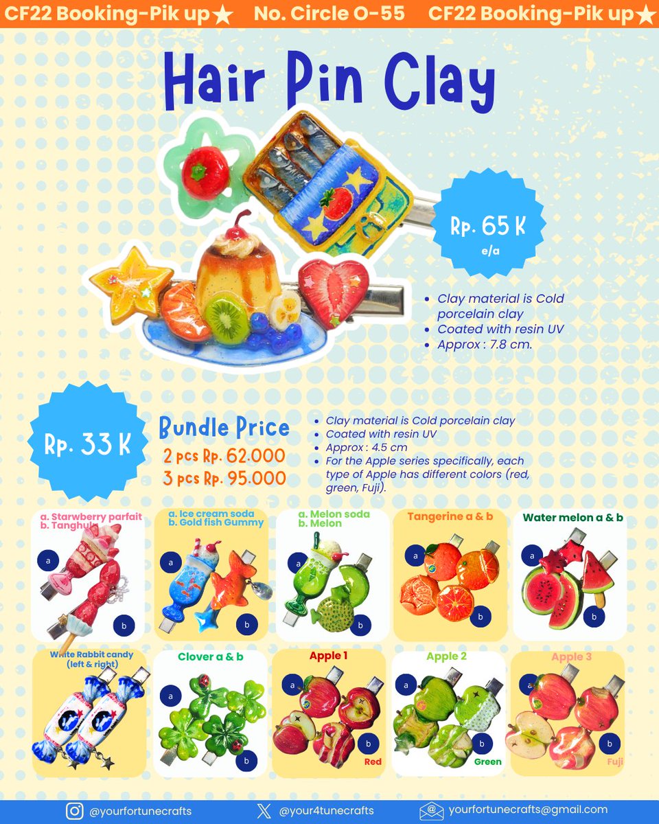 [❤️&amp; 🔁 ARE VERY MUCH APPRECIATED!]

✨Your Fortune Crafts final catalogue for #CF22 ✨

[Pickup Booking &amp; OTS]

🔵 Circle : Toko Ocrafan - O55
🛒Pick up day : Day 1 &amp; 2
🗓️ Pickup Booking : 7 - 13 Mei 2026
🔗bit.ly/YofubookingCF22

🌟All original
#CF22Catalogue #CF22 #Comifuro